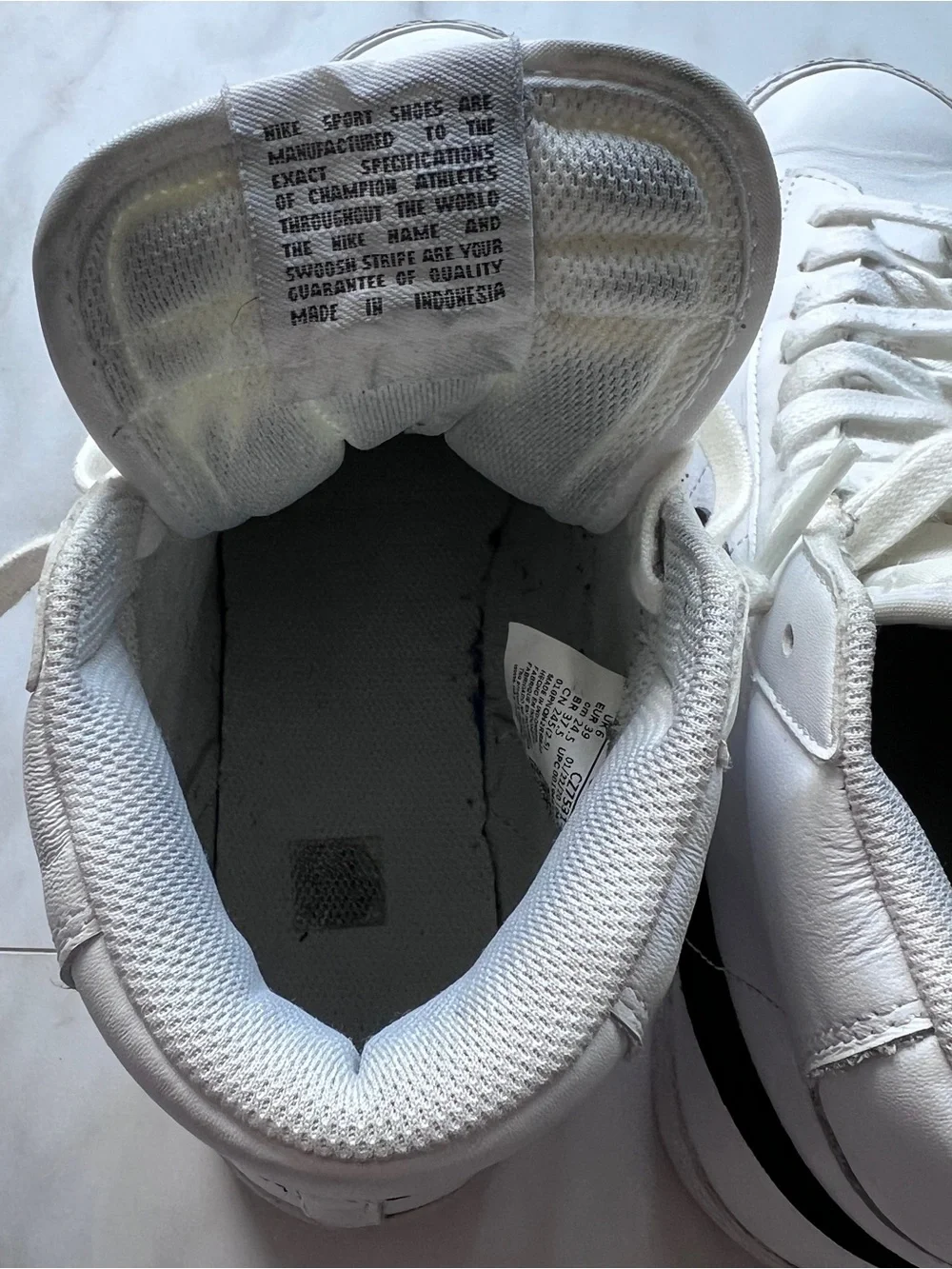 Nike white leather